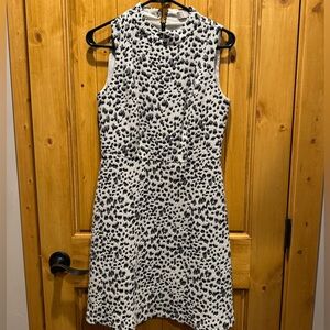 LOFT Black and White Patterned Dress